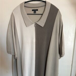 Alfani Men's Two-Tone Polo Shirt XXL shirt fits like 3X